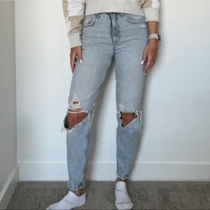 Zara Grey/Blue Mom Jeans